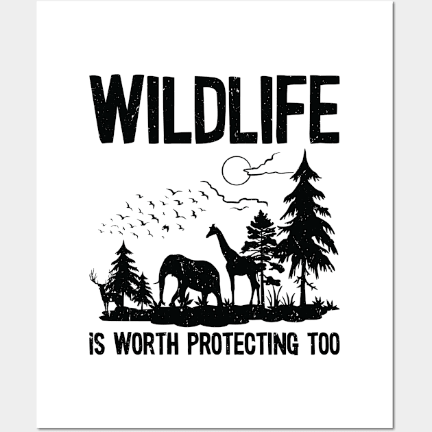 World Wildlife Day Animal Protection Wildlife Conservation Wall Art by Tom´s TeeStore